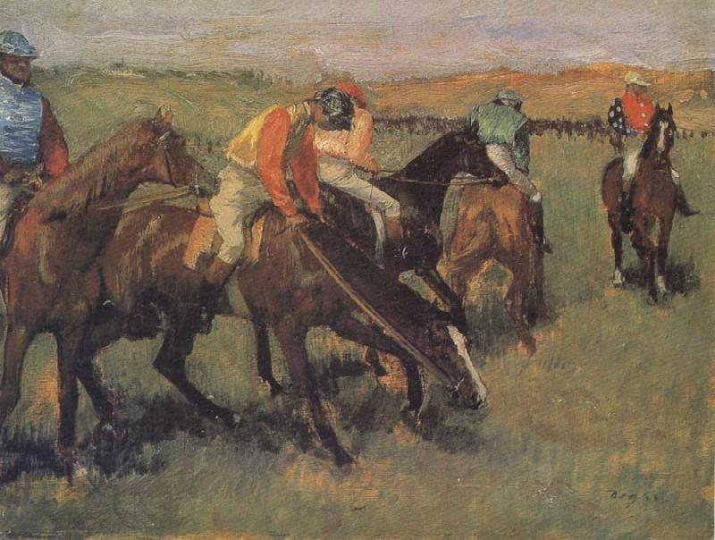 Edgar Degas Before the race oil painting image